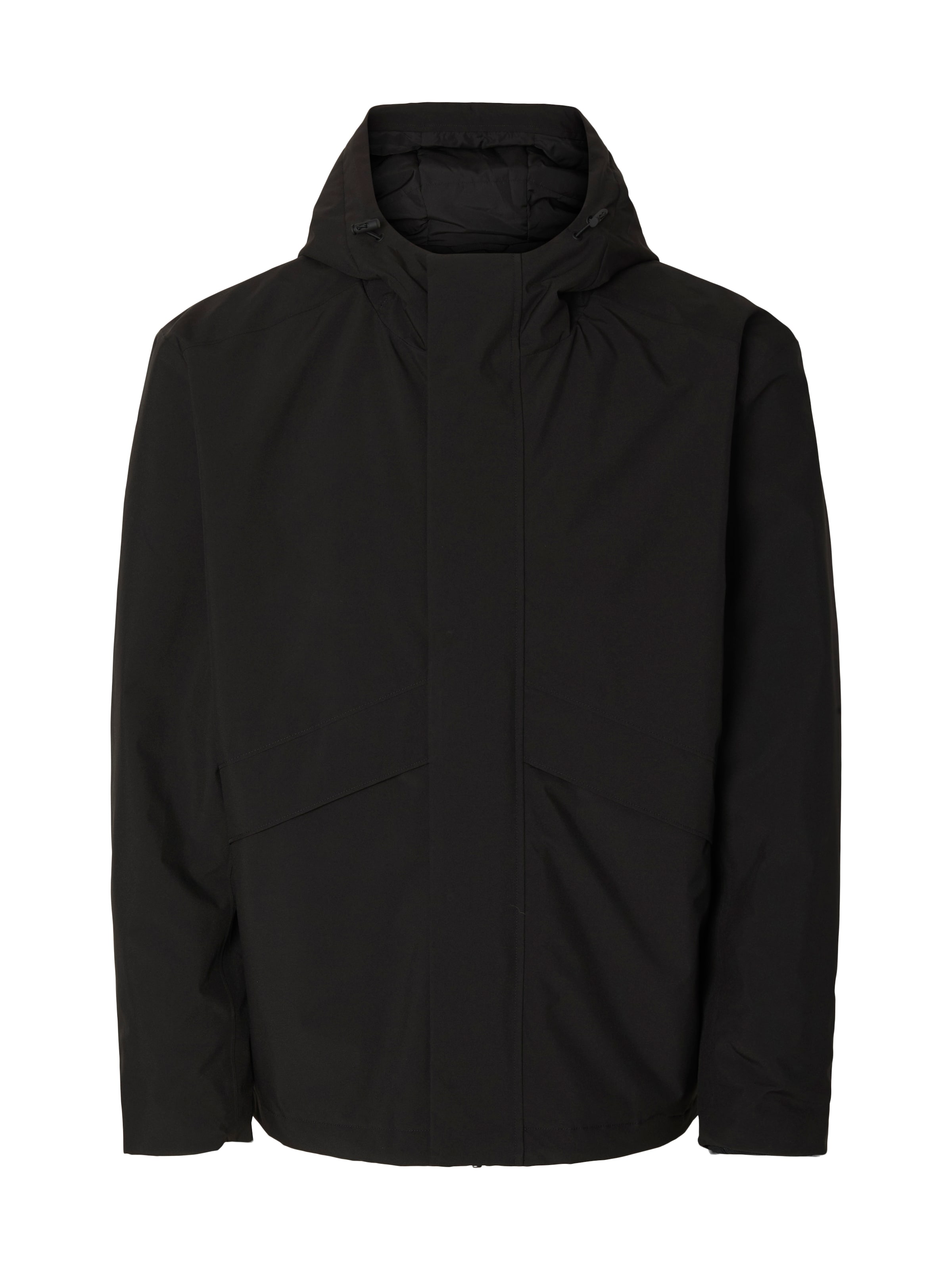 SELECTED - Chaqueta funcional 'FOREST' en negro: frente