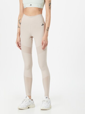 ADIDAS PERFORMANCE Skinny Workout Pants 'Train Essentials Dance  High-Waisted ' in Beige