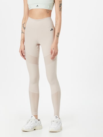 ADIDAS PERFORMANCE Skinny Workout Pants 'Train Essentials Dance High-Waisted ' in Beige: front
