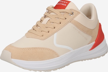 TOMMY HILFIGER Platform trainers in Beige: front