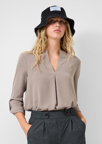 QS Bluse in Braun: Vorderseite