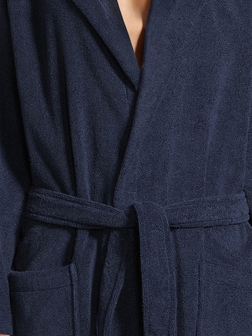 SEIDENSTICKER Long Bathrobe 'Basic' in Blue