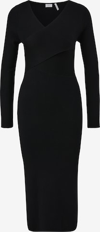 s.Oliver BLACK LABEL - Vestido de punto en negro: frente