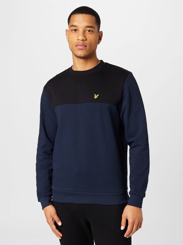 Lyle & Scott - Sweatshirt 'Yoke' em azul: frente