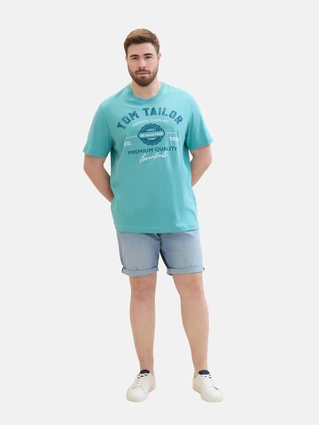 TOM TAILOR Men + T-Shirt in Blau