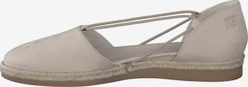 Paul Green Ballet Flats with Strap in Beige