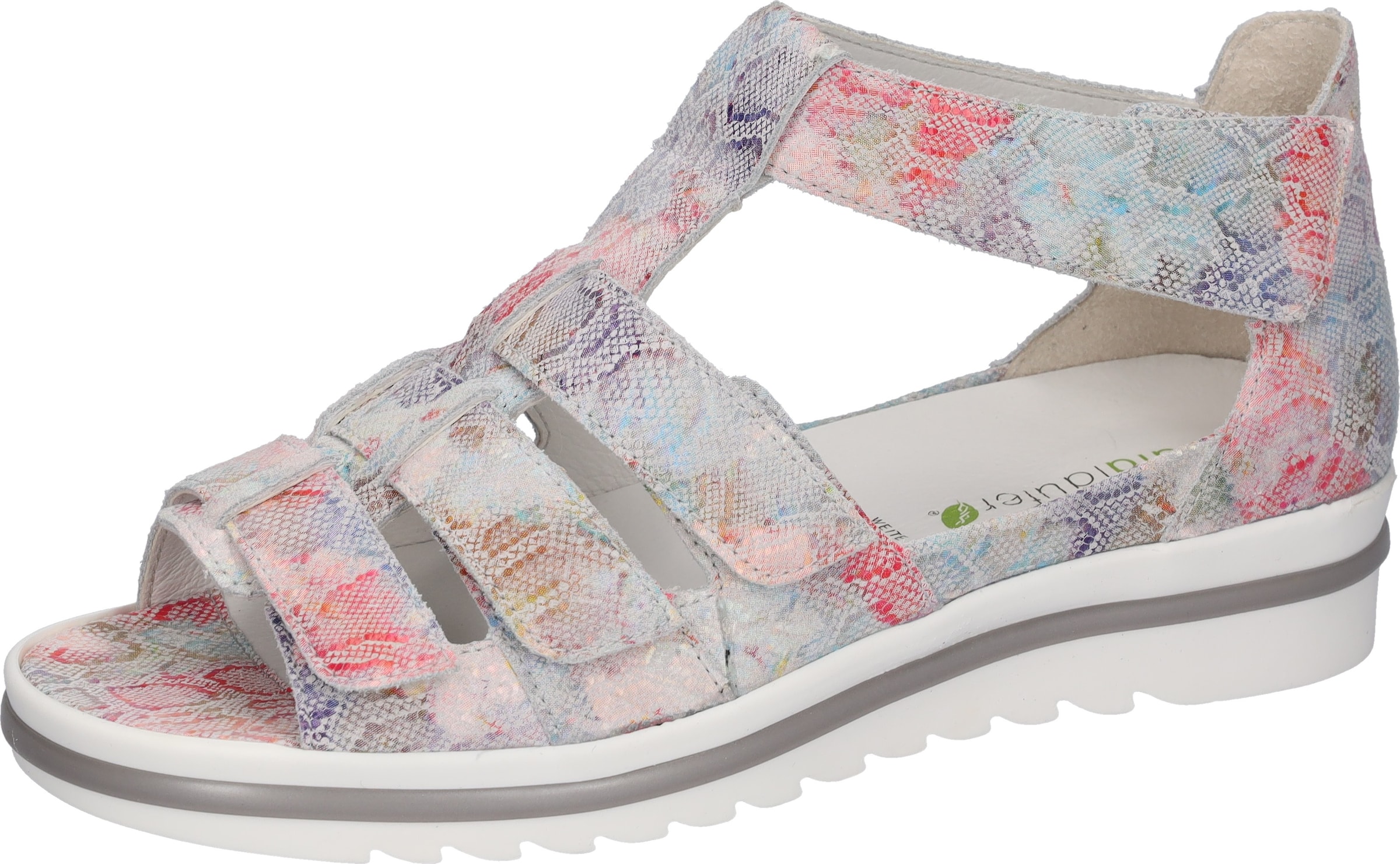 WALDLÄUFER Strap Sandals in Grey: front