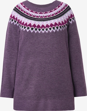 Ulla Popken Sweater in Purple: front