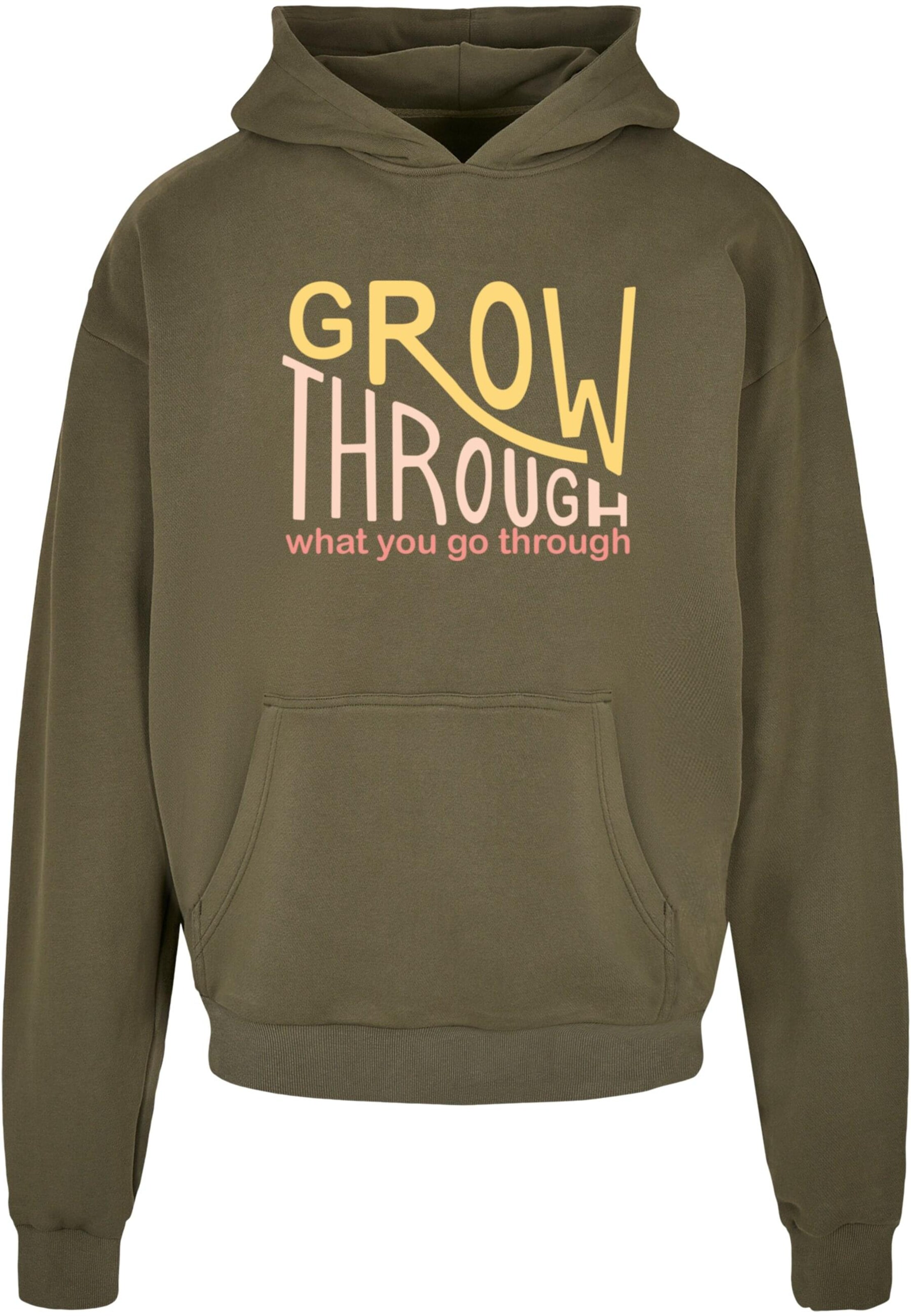 Merchcode Sweatshirt 'Spring - Grow through 2' in Green: front