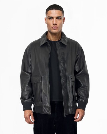 trueprodigy Lederjacke ' Ryder ' in Schwarz: Vorderseite