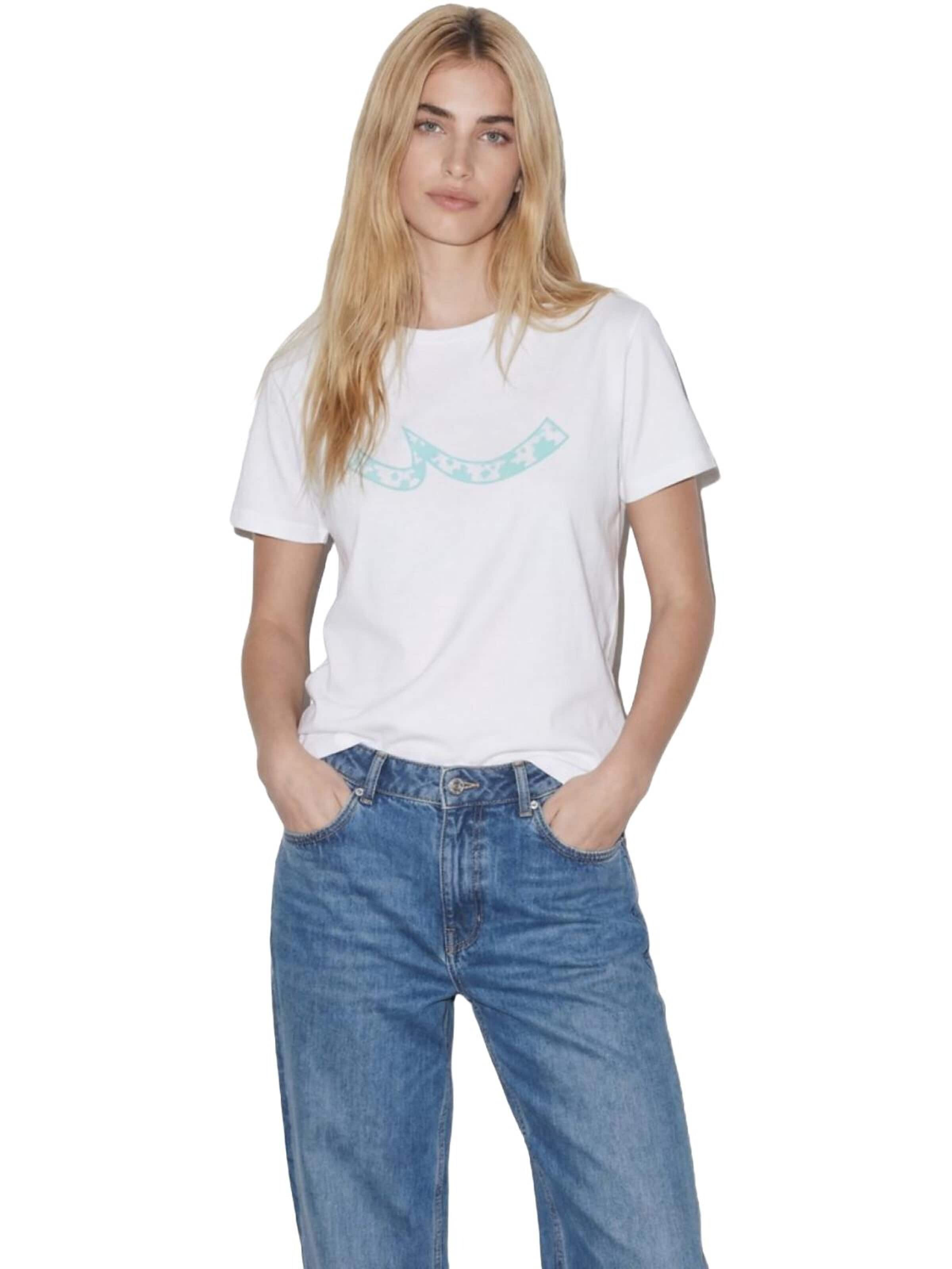 LTB Jeans Shirt 'Logo T-Shirt' in White: front