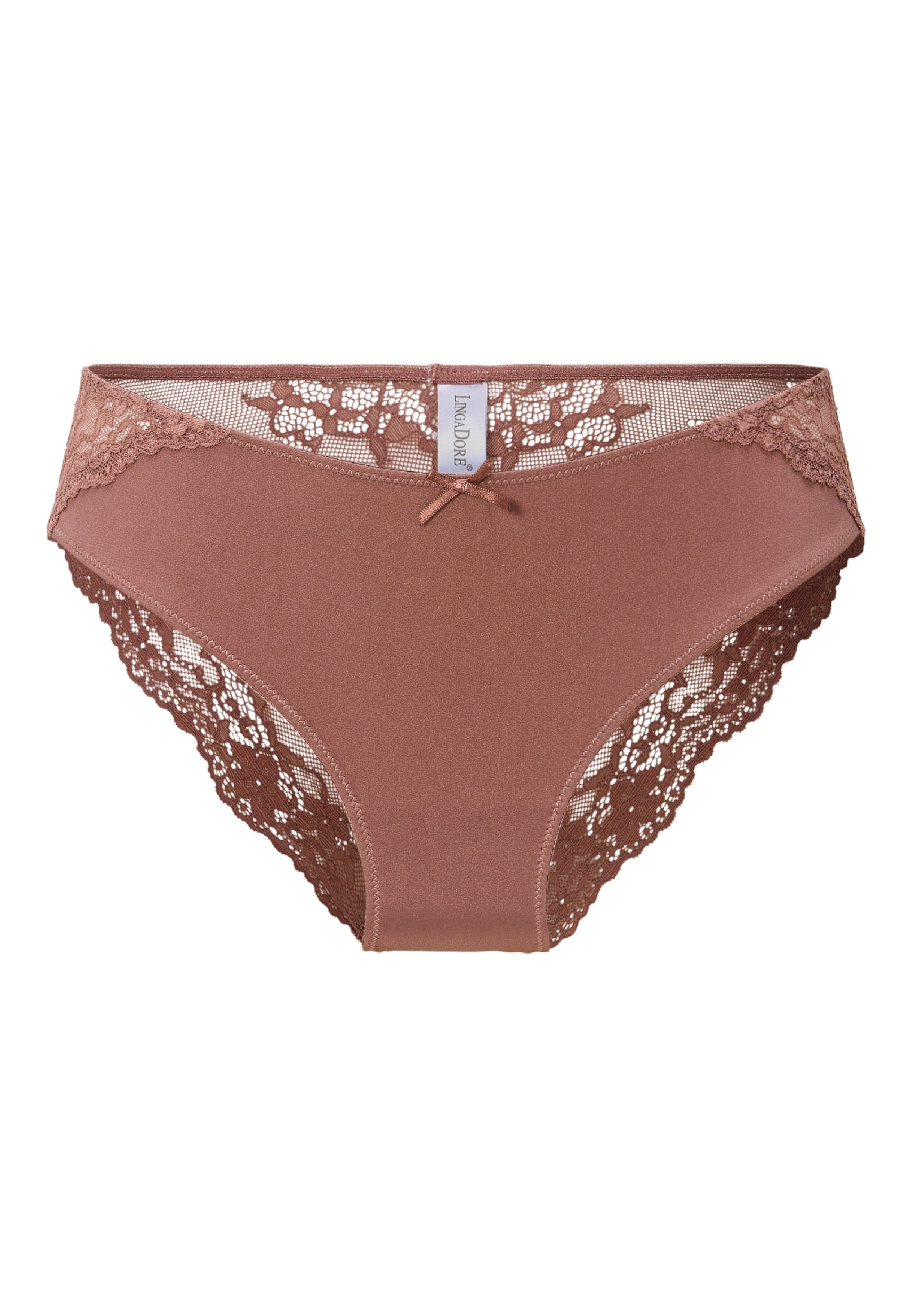 Slip di LingaDore in marrone: frontale