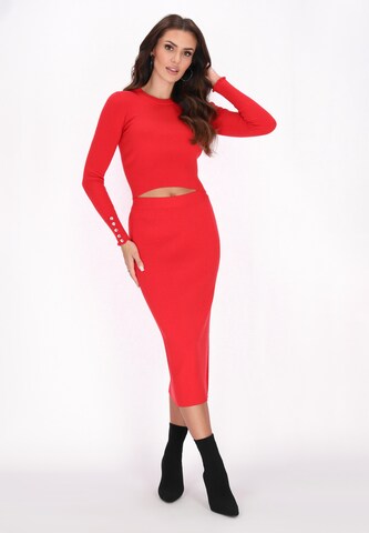 faina - Pullover em vermelho