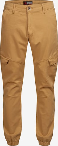 Effilé Pantalon 'AS274' Alessandro Salvarini en beige : devant