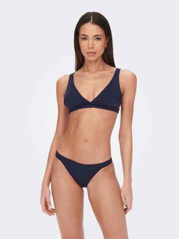 ONLY Triangle Bikini in Blue: front