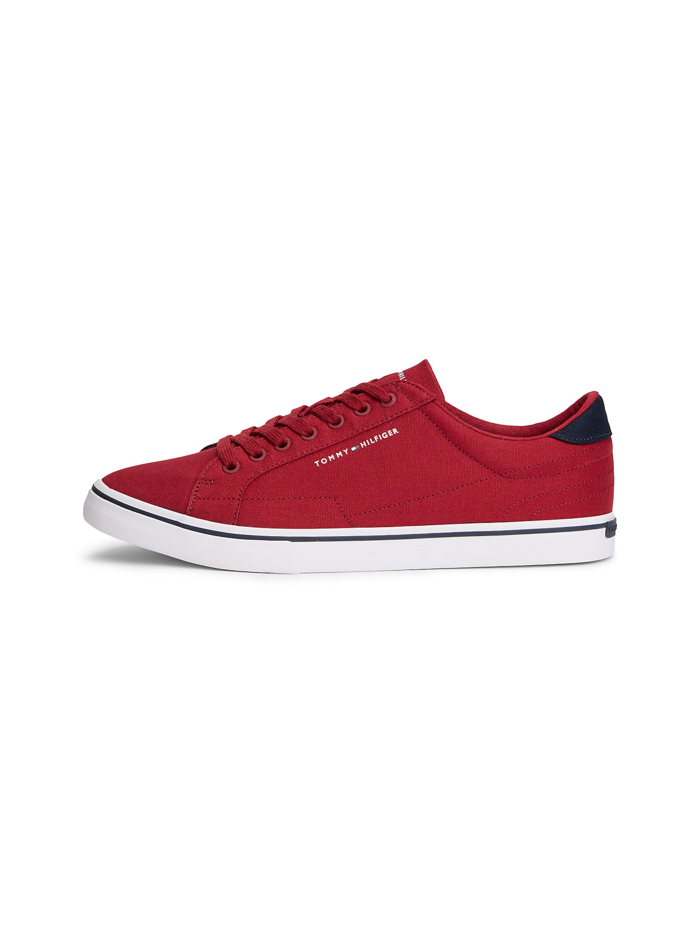 Baskets basses TOMMY HILFIGER en rouge : devant