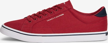 Baskets basses TOMMY HILFIGER en rouge : devant