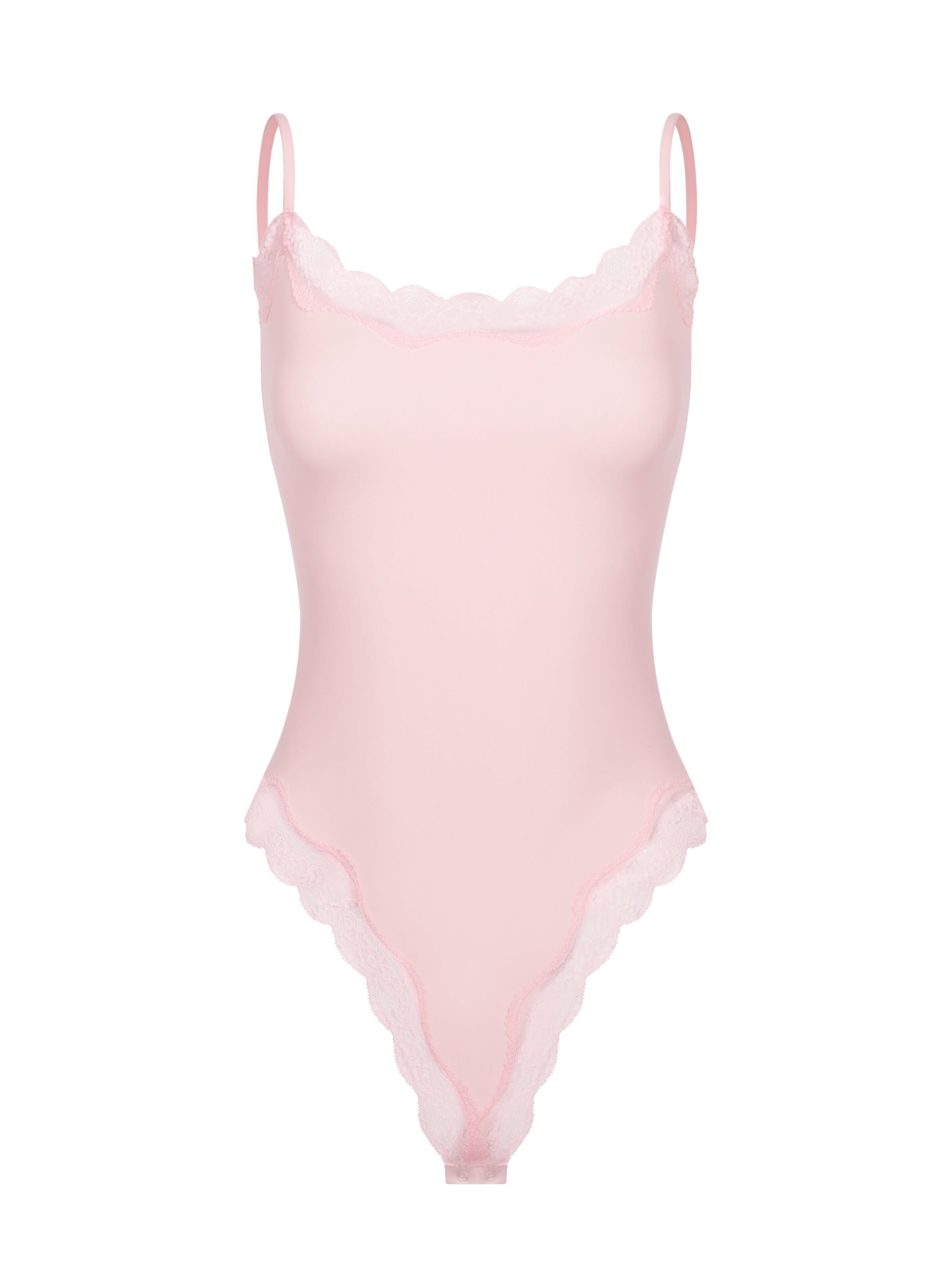 cfab (formerly creamy fabrics) Body 'Bodysuit String mit Lace' i rosa: framsida