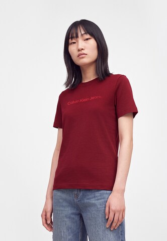 Calvin Klein JeansMajica 'Classic' - crvena boja: prednji dio