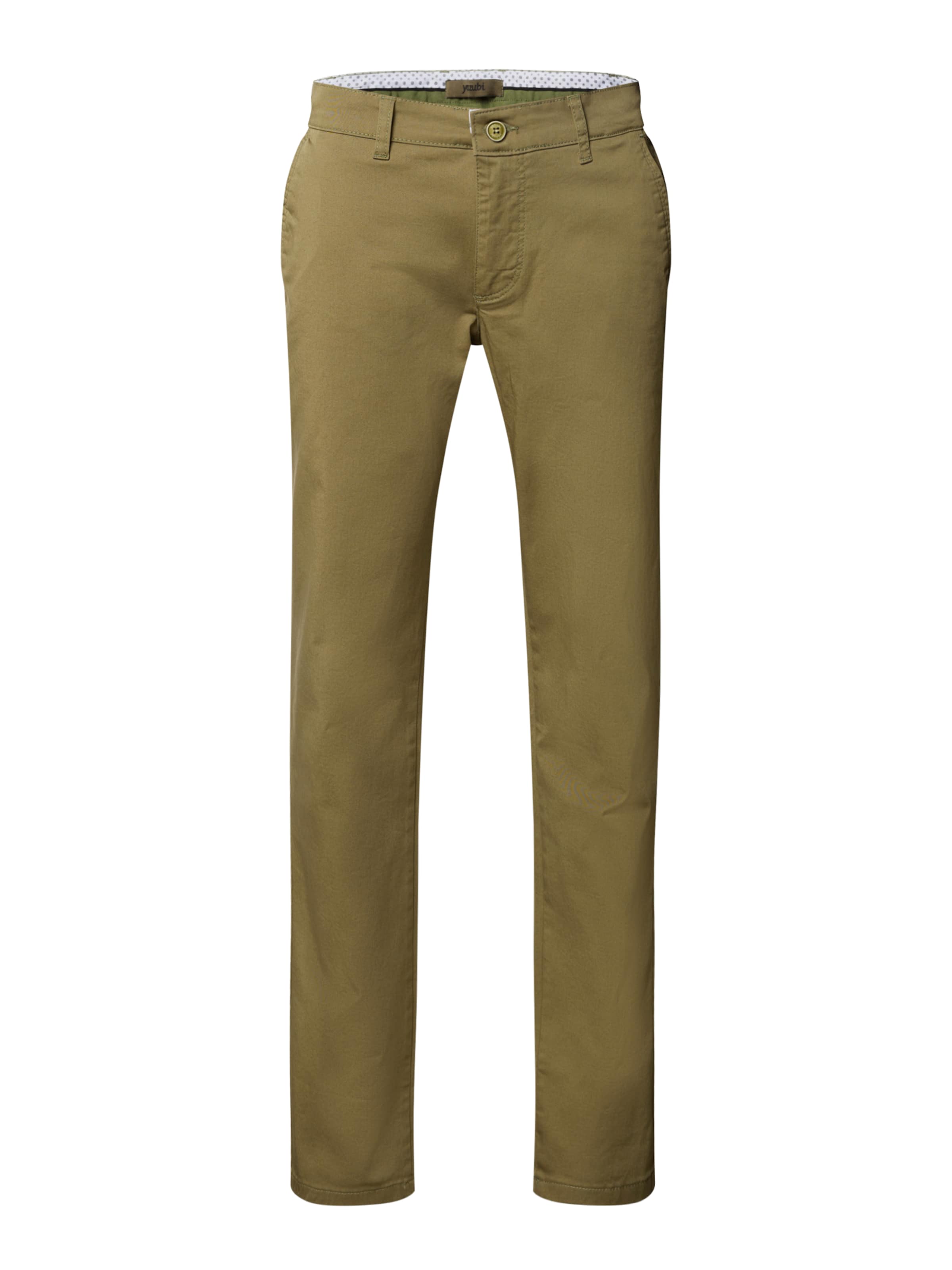 yazubi Slim fit Chino Pants 'Dustin' in Green: front
