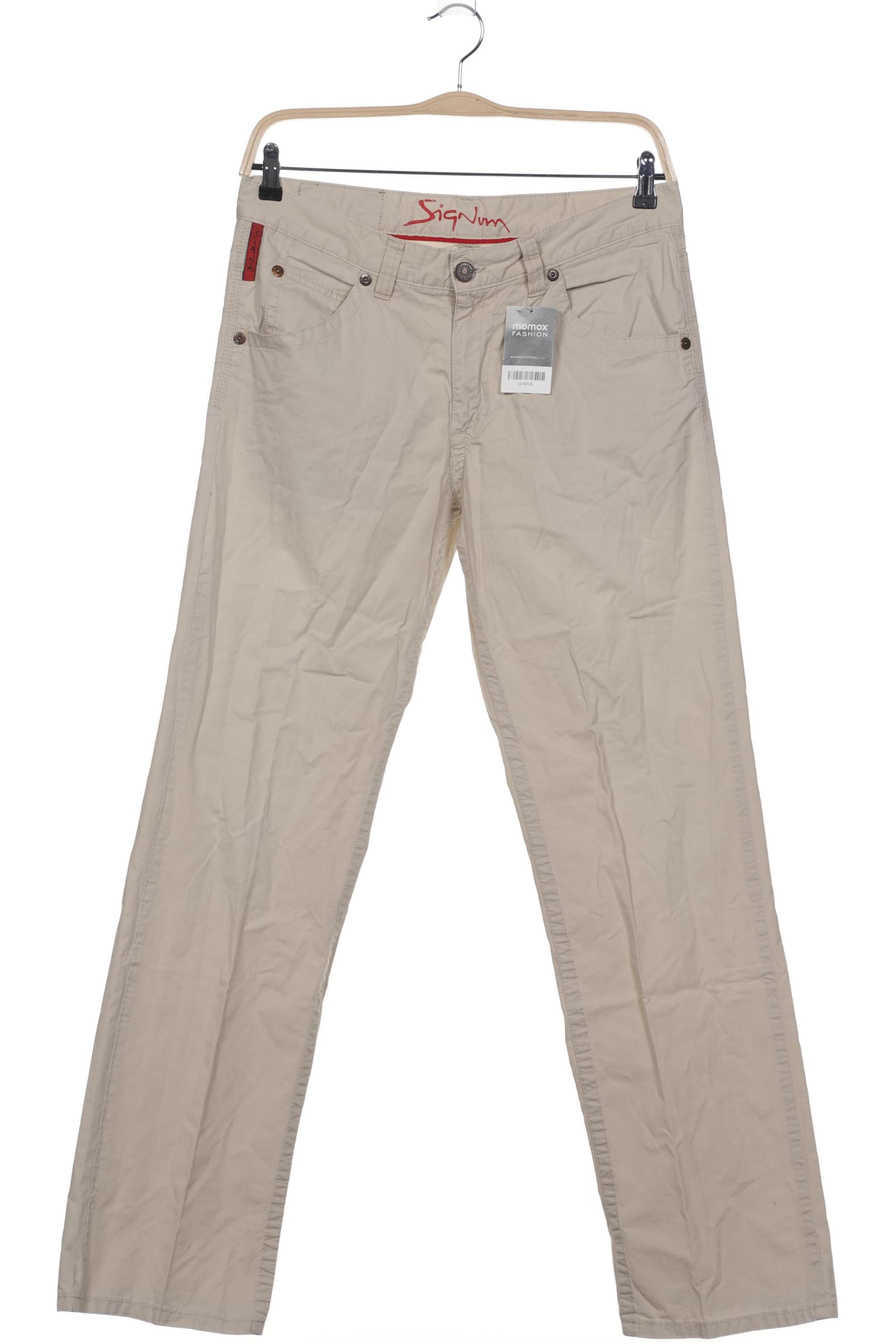 SIGNUM Stoffhose 34 in Beige: Vorderseite