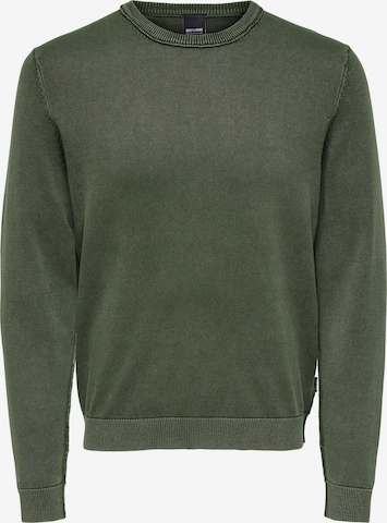 Pullover 'Clark' di Only & Sons in verde: frontale