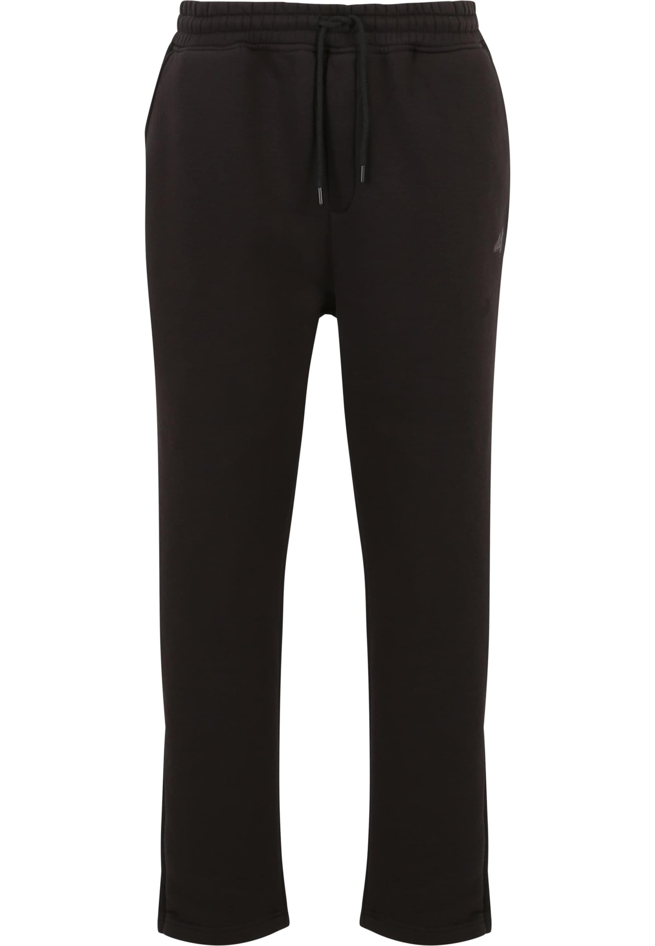 Largi Pantaloni 'JOEL' de la DEF pe negru: față