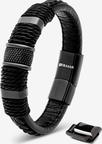 SERASAR Bracelet 'Ring' in Black: front