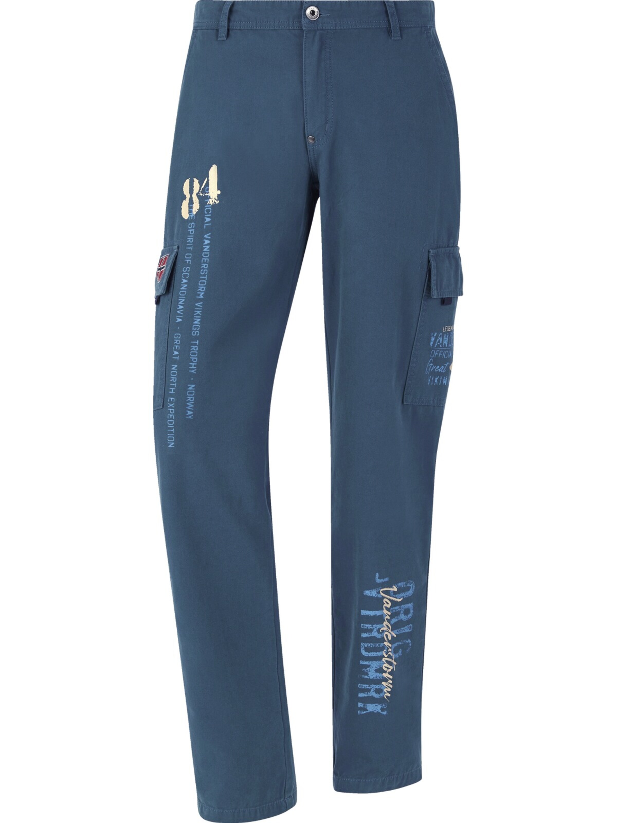 Jan Vanderstorm Cargo Pants 'Macha' in Blue: front