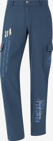 Jan Vanderstorm Regular Cargo Pants 'Macha' in Blue: front