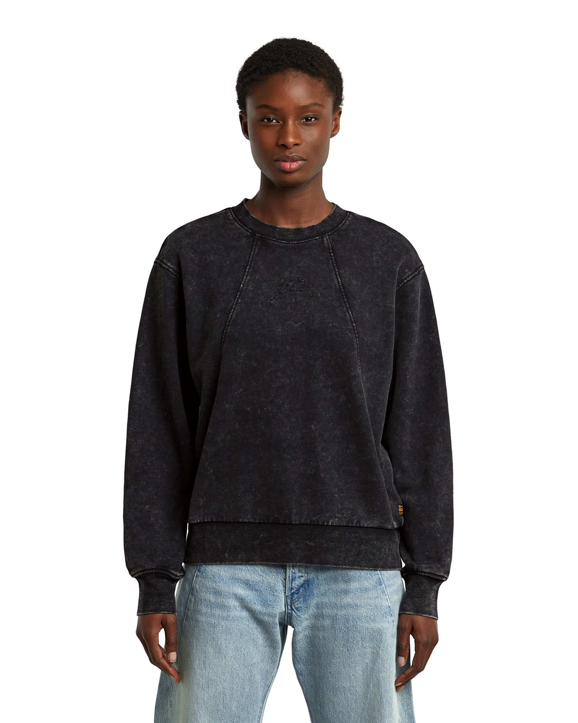 Sweat-shirt G-STAR en noir : devant