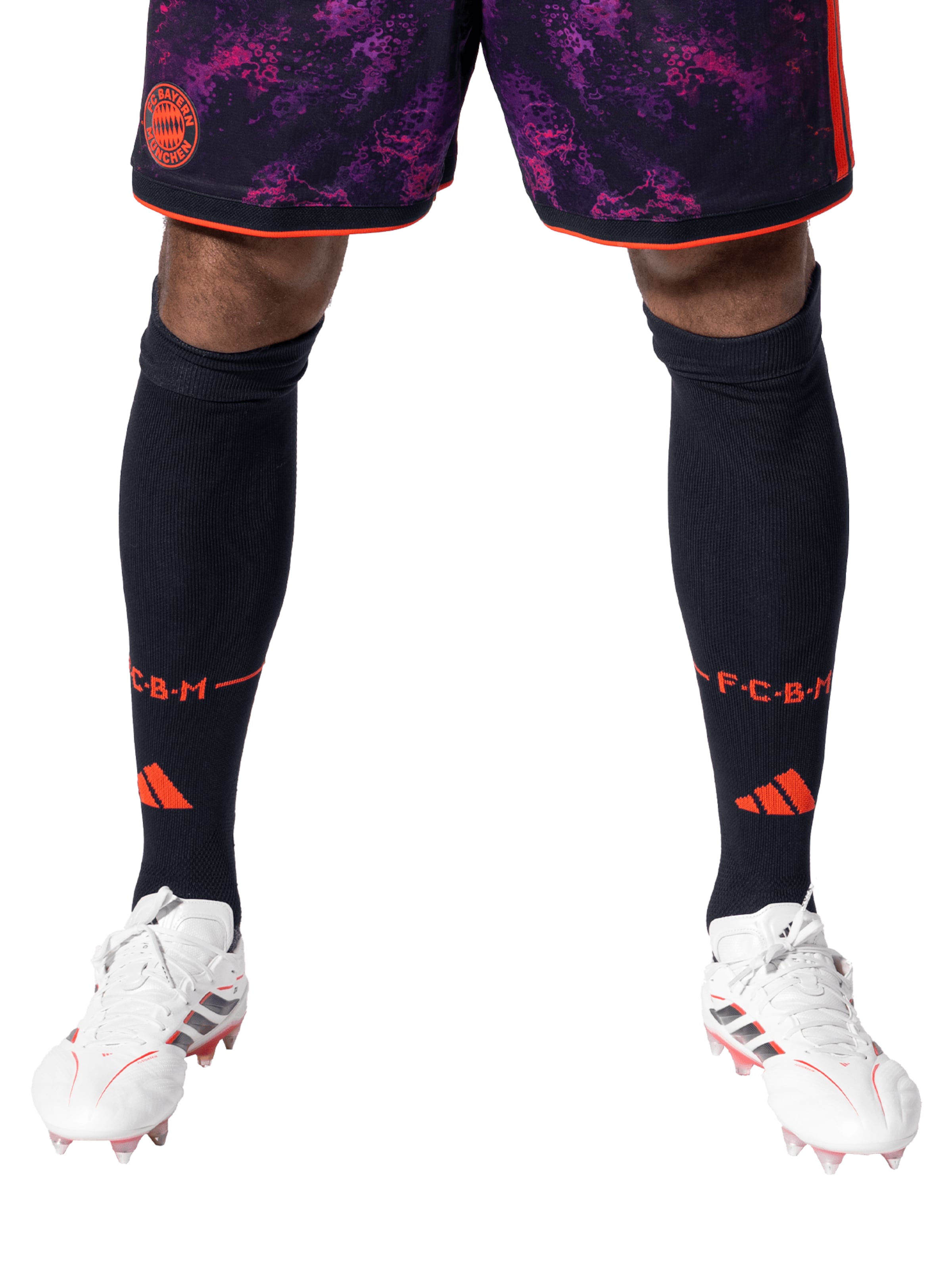 ADIDAS PERFORMANCE Κάλτσες ποδοσφαίρου 'FC Bayern München' σε μαύρο: μπροστά