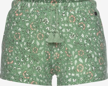 LASCANA - Pantalón de pijama en verde: frente