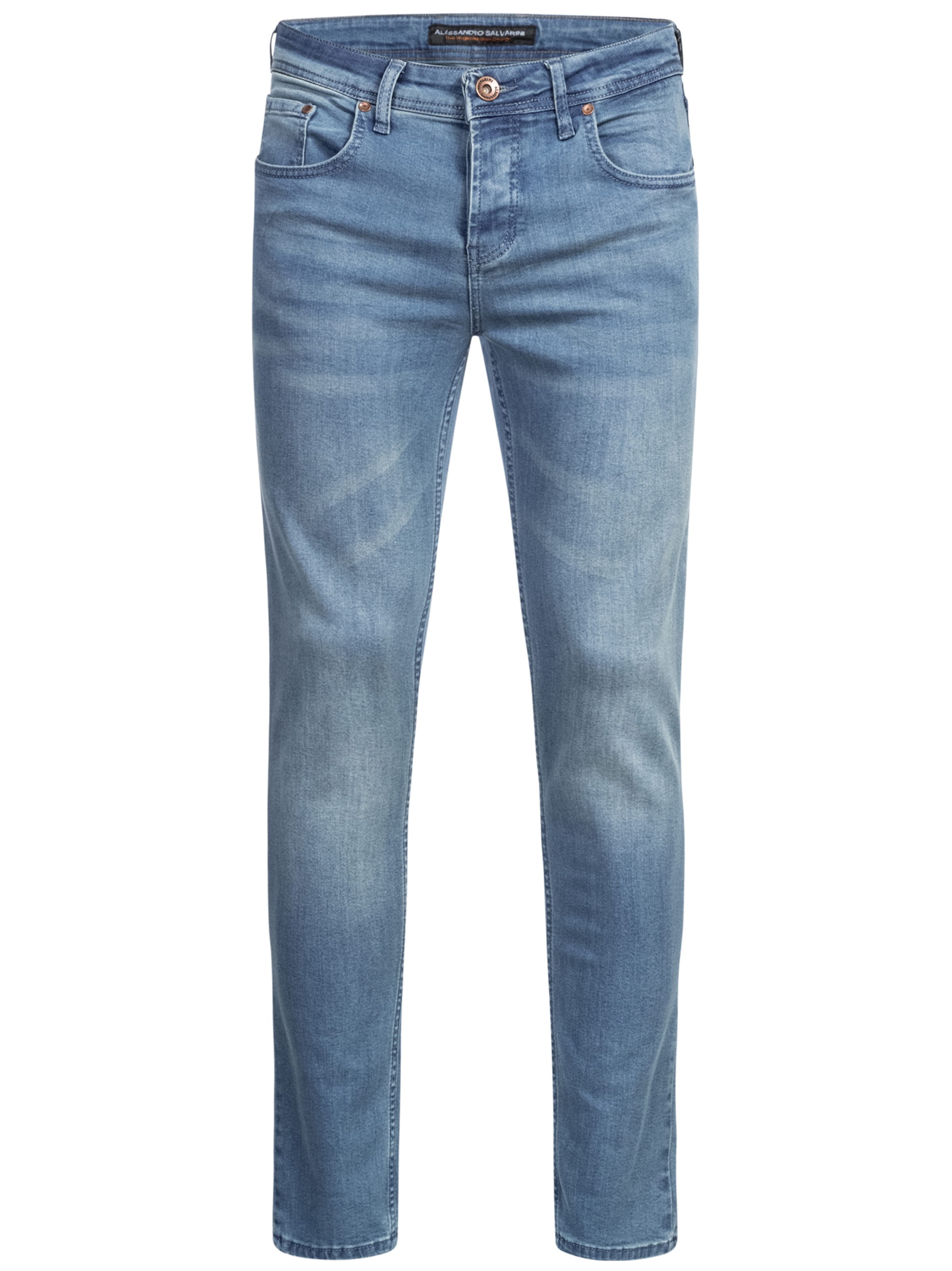 Alessandro Salvarini Regular Jeans in Blue: front