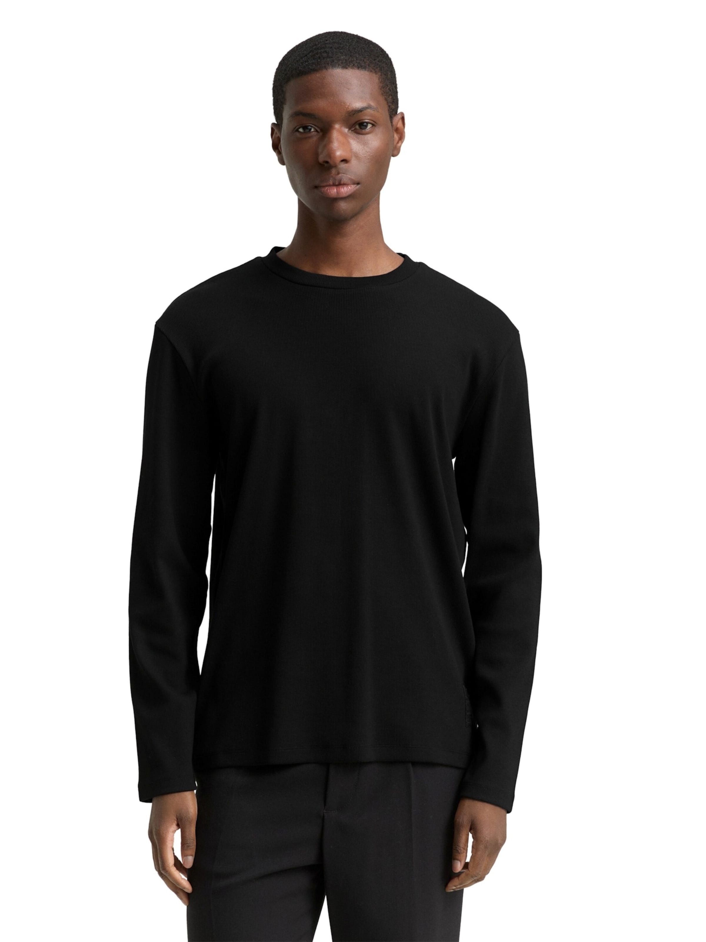 TOM TAILOR DENIM Shirt in Black: front