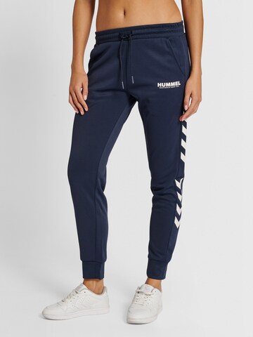 Hummel Tapered Sportbroek 'Legasy' in Blauw: voorkant