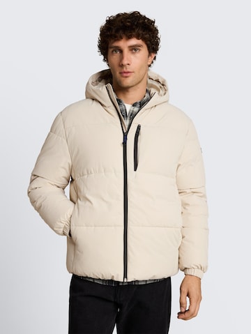 TOM TAILOR DENIM Winter jacket in Beige: front