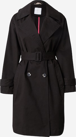 RINO & PELLE Between-seasons coat 'Crush' in Black: front