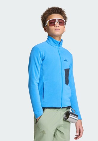 ADIDAS TERREX Athletic fleece jacket 'Kids Multi Full-Zip' in Blue: front