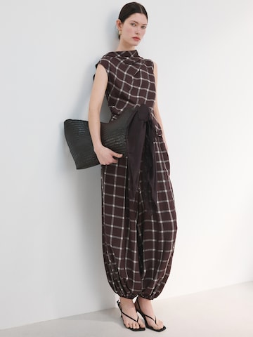 MANGO Barrel Trousers 'Marmol' in Red