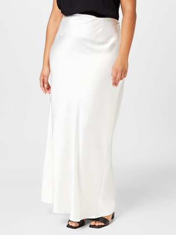 Nasty Gal Plus Skirt in White: front