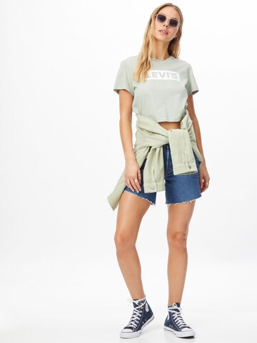 LEVI'S ® Μπλουζάκι 'Cropped Jordie Tee' σε πράσινο