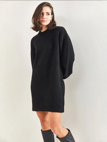 Bianco Lucci Gebreide jurk in Zwart