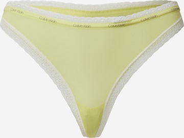 Calvin Klein Underwear Thong in Yellow: front