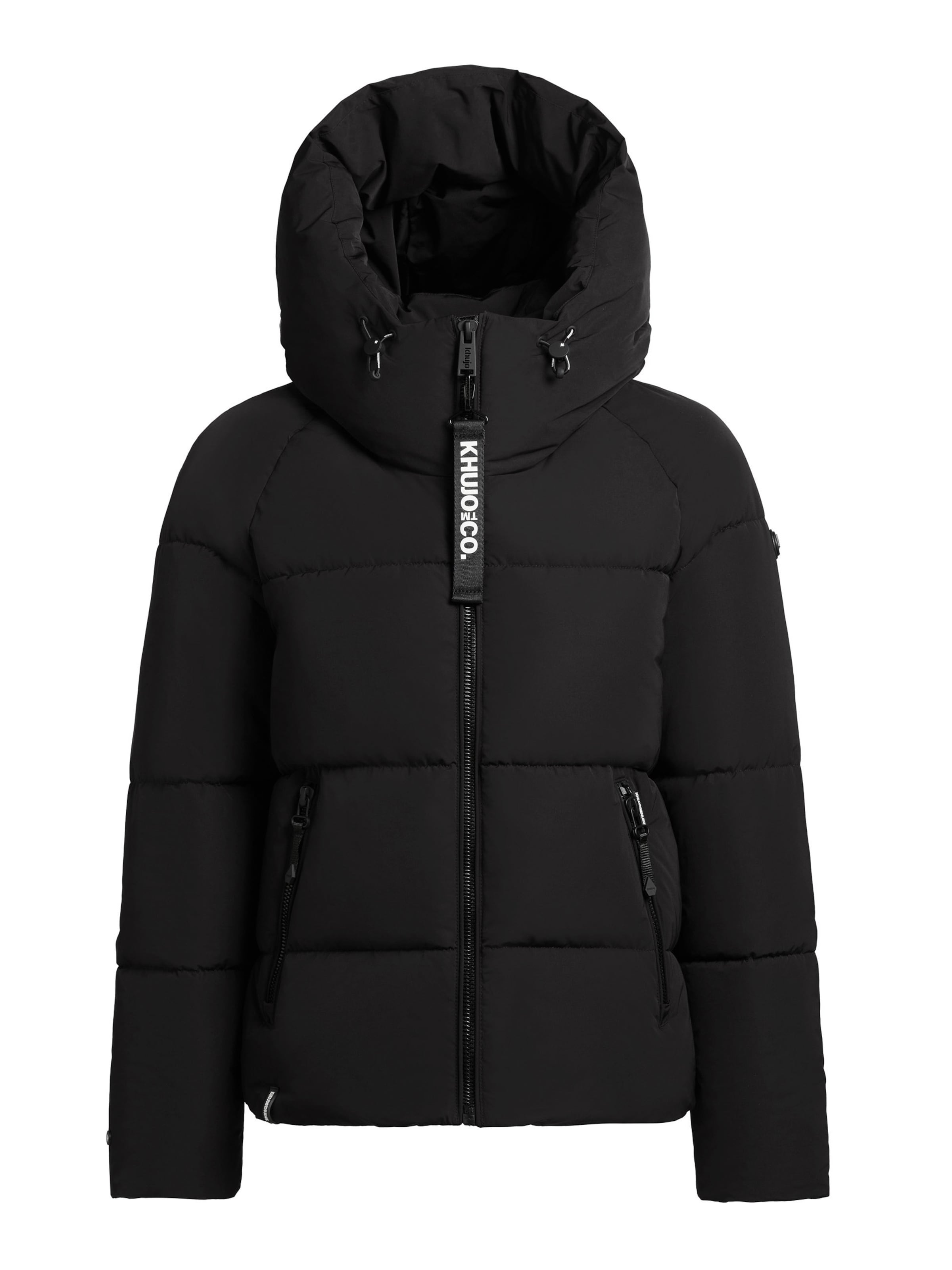 khujo Winterjas 'Ono' in Zwart: voorkant