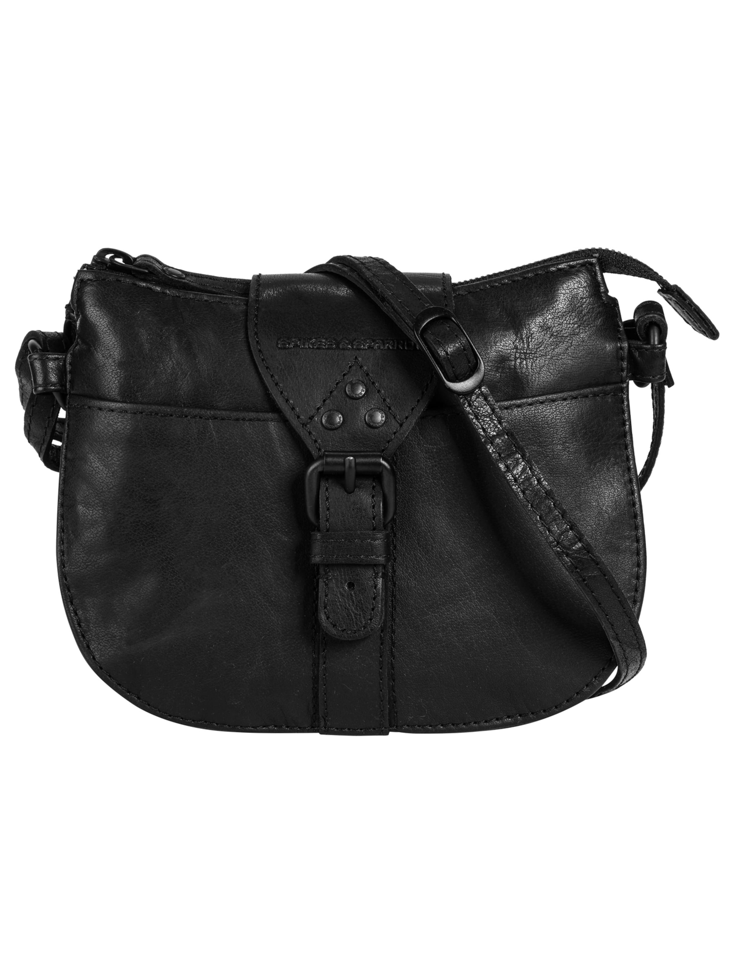 Spikes & Sparrow Crossbody Bag in Black: front