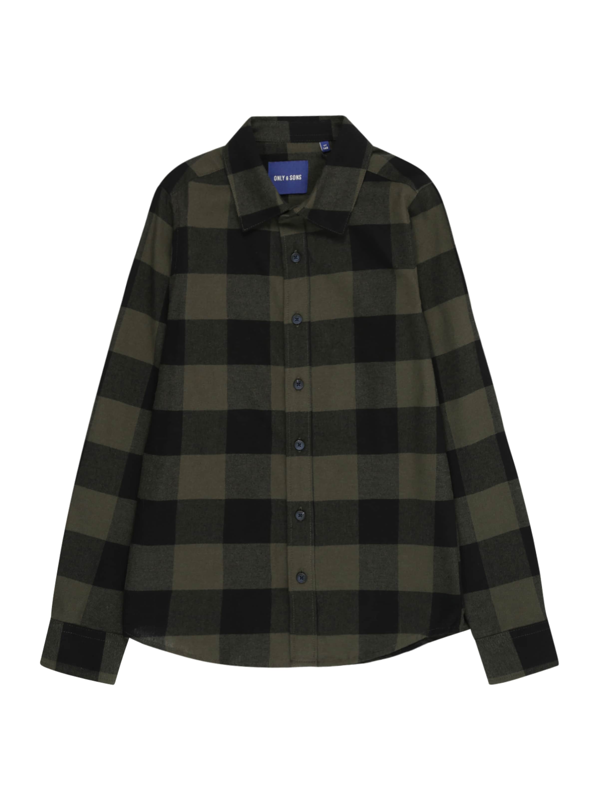 Only & Sons Junior Přiléhavý střih Košile 'OSJGUDMUND' – zelená: přední strana