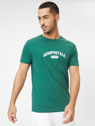 T-Shirt AÉROPOSTALE en vert : devant