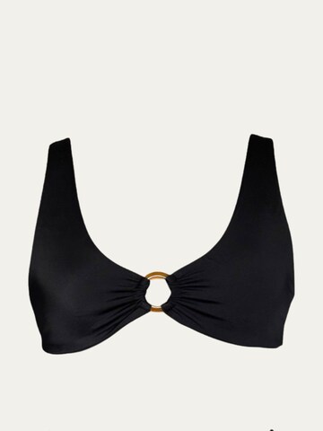 Billie Swim Bikinitop 'Biarritz Ring Top' in Zwart: voorkant