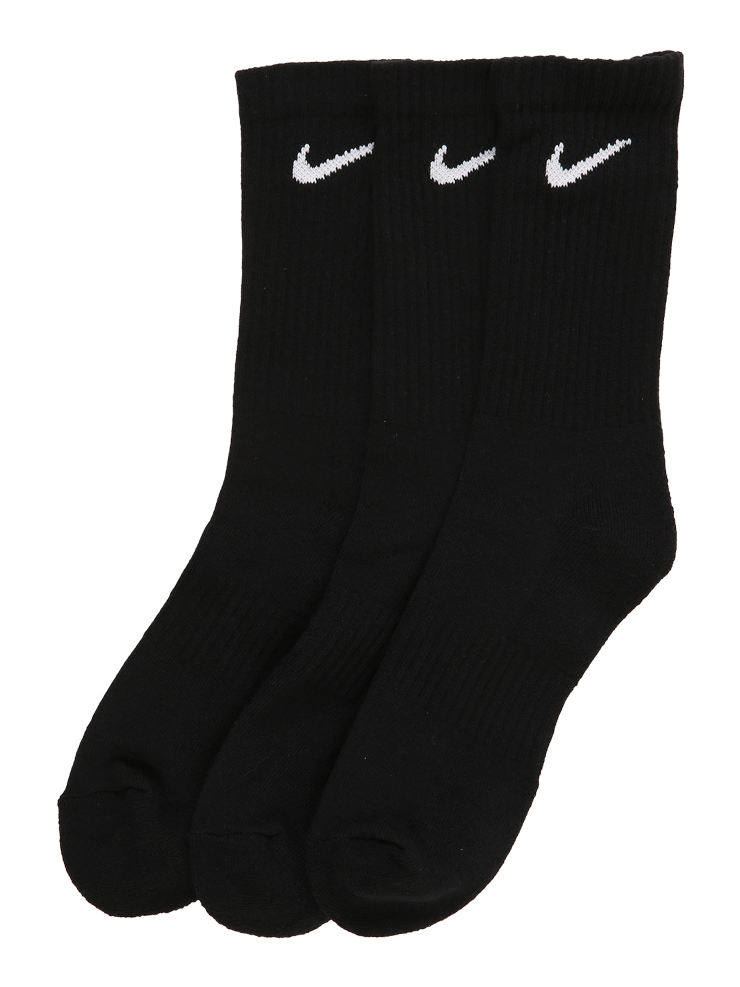 NIKE Spordisokid, värv must: eest vaates